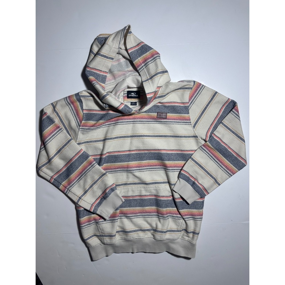 Kid's O'Neill Hoodie Multicolor Striped Large Beach Cotton Hippie BOHO Camp
